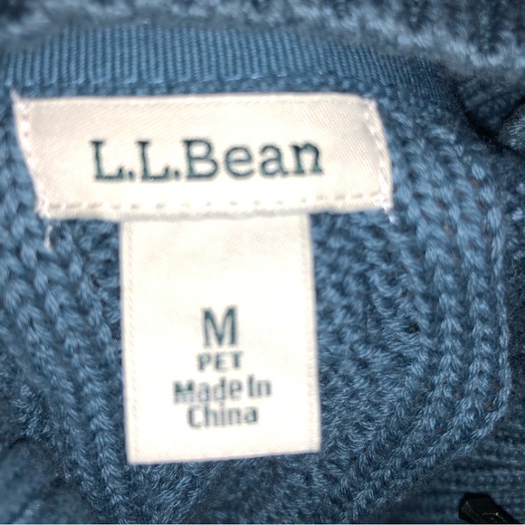 Ll bean ladies knitted full zip sweater cardigan size medium pet - Picture 4 of 4